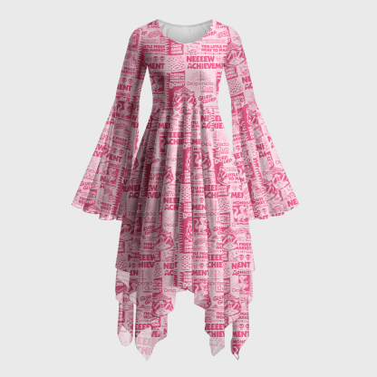 Pagewings Sci-Fi Book Lover Bell Sleeve Dress