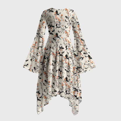 Pagewings Book Dragon Bell Sleeve Dress