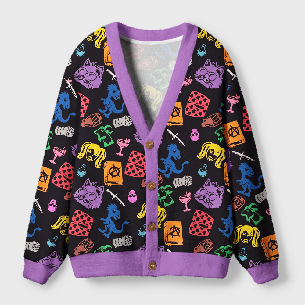 Pagewings Sci Fi Book Lover Light Knit Unisex Cardigan Sweaters