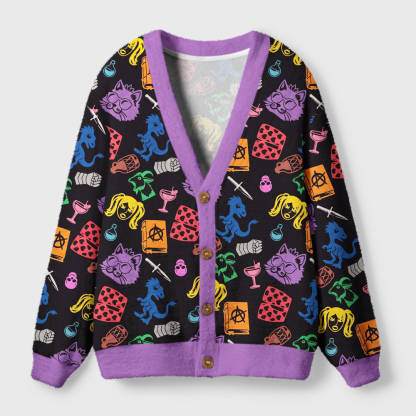 Pagewings Sci Fi Book Lover Light Knit Unisex Cardigan Sweaters