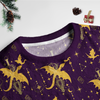 Pagewings Book Dragon Unisex Ugly Light Knit Sweatshirt