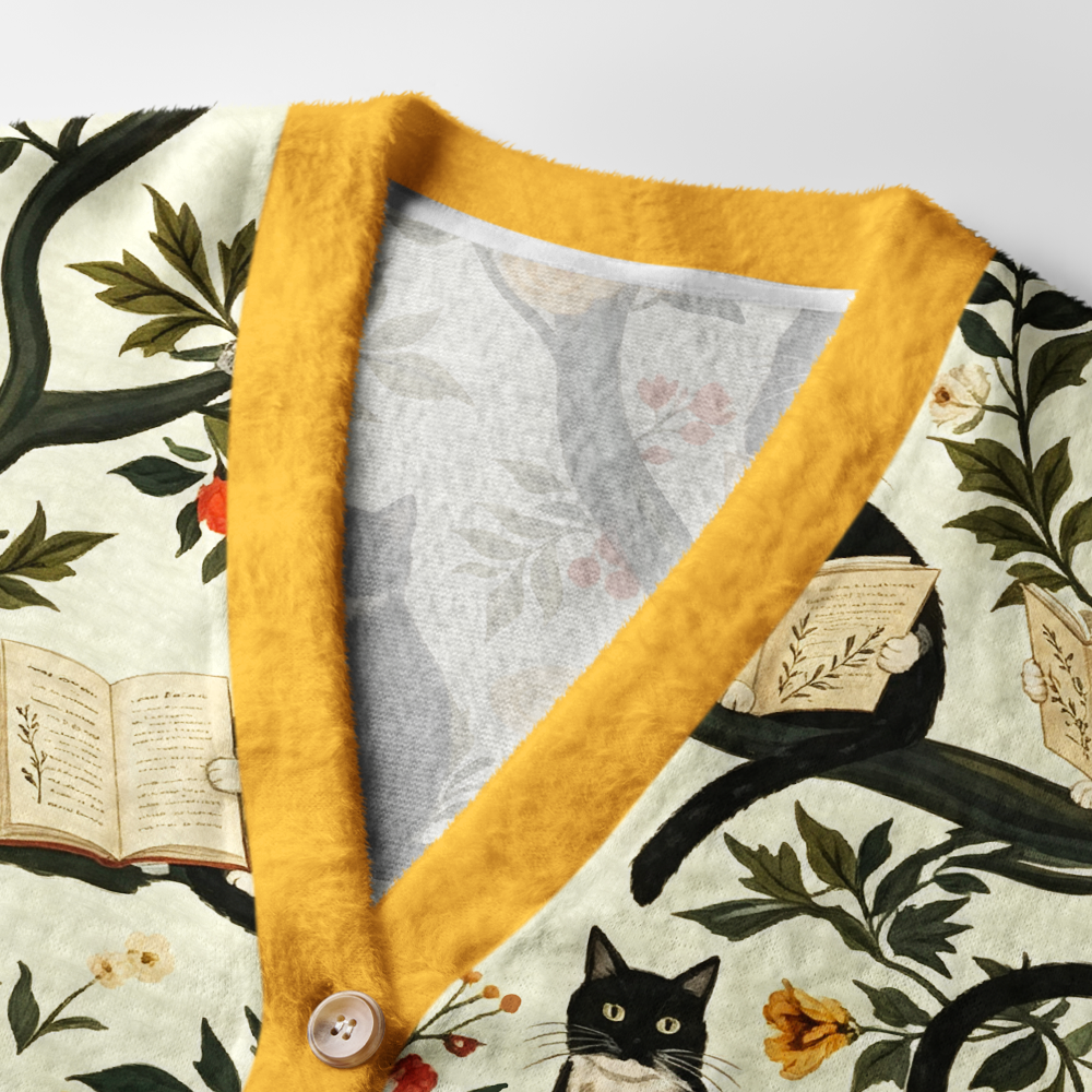 Pagewings Bookish Vibe Light Knit Unisex Cardigan Sweaters