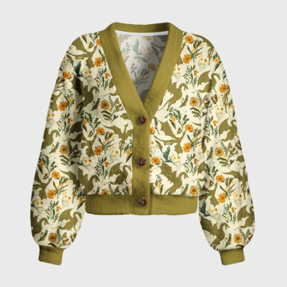 Pagewings Fantasy Bookish Women's Cardigan Sweater