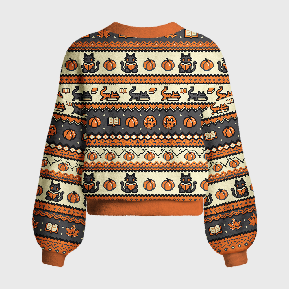 Pagewings Halloween Bookish Women's Cardigan Sweater