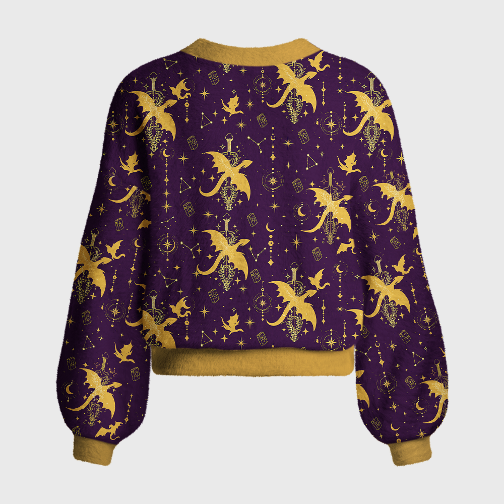 Pagewings Book Dragon Women's Cardigan Sweater