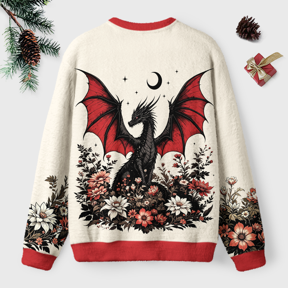 Pagewings Book Dragon Unisex Ugly Light Knit Sweatshirt