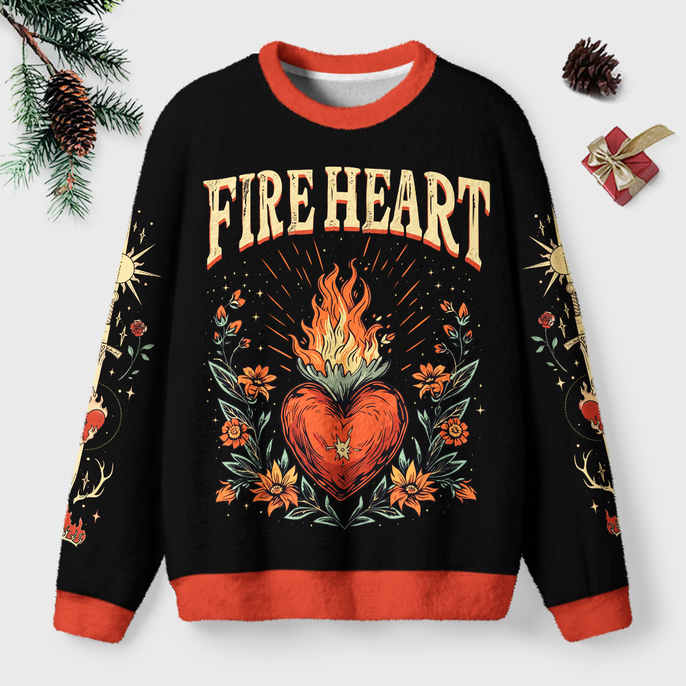 Pagewings Fireheart Unisex Ugly Light Knit Sweatshirt