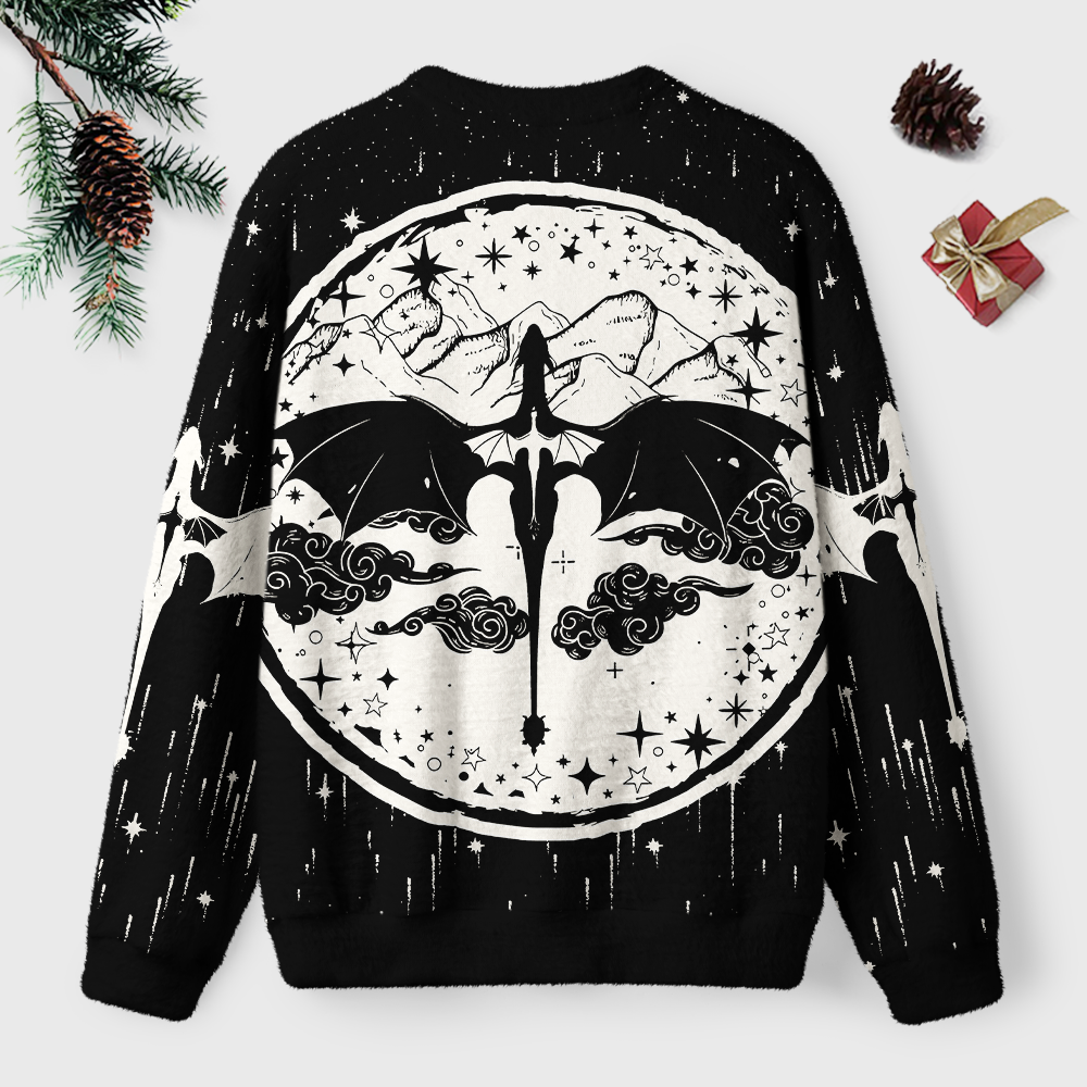 Pagewings Book Dragon Unisex Ugly Light Knit Sweatshirt