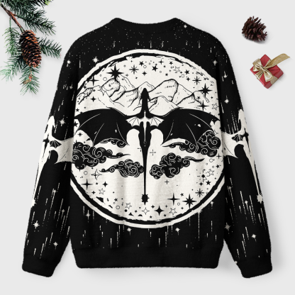 Pagewings Book Dragon Unisex Ugly Light Knit Sweatshirt