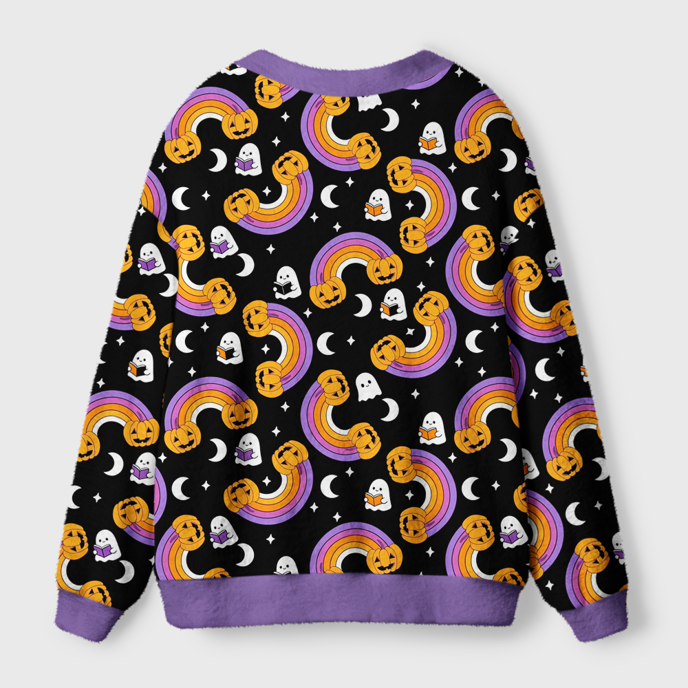 Pagewings Halloween Bookish Light Knit Unisex Cardigan Sweaters