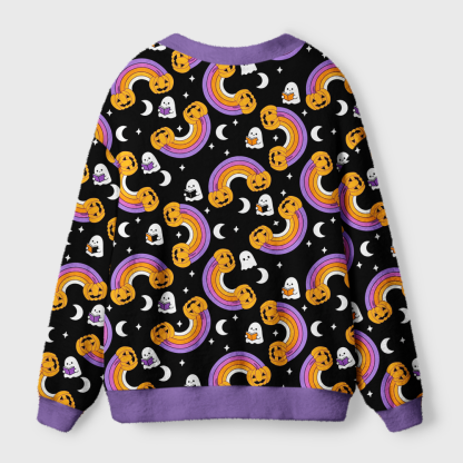 Pagewings Halloween Bookish Light Knit Unisex Cardigan Sweaters
