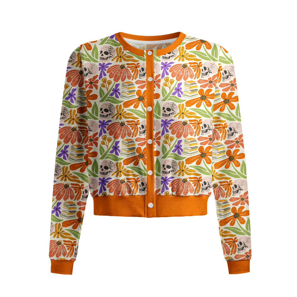 Pagewings Book Lover Crew Neck Cardigan Sweaters