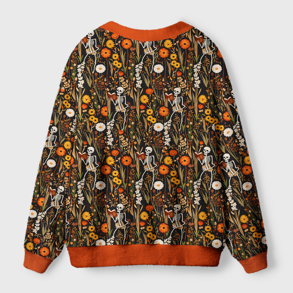 Pagewings Reading Crow Light Knit Unisex Cardigan Sweaters
