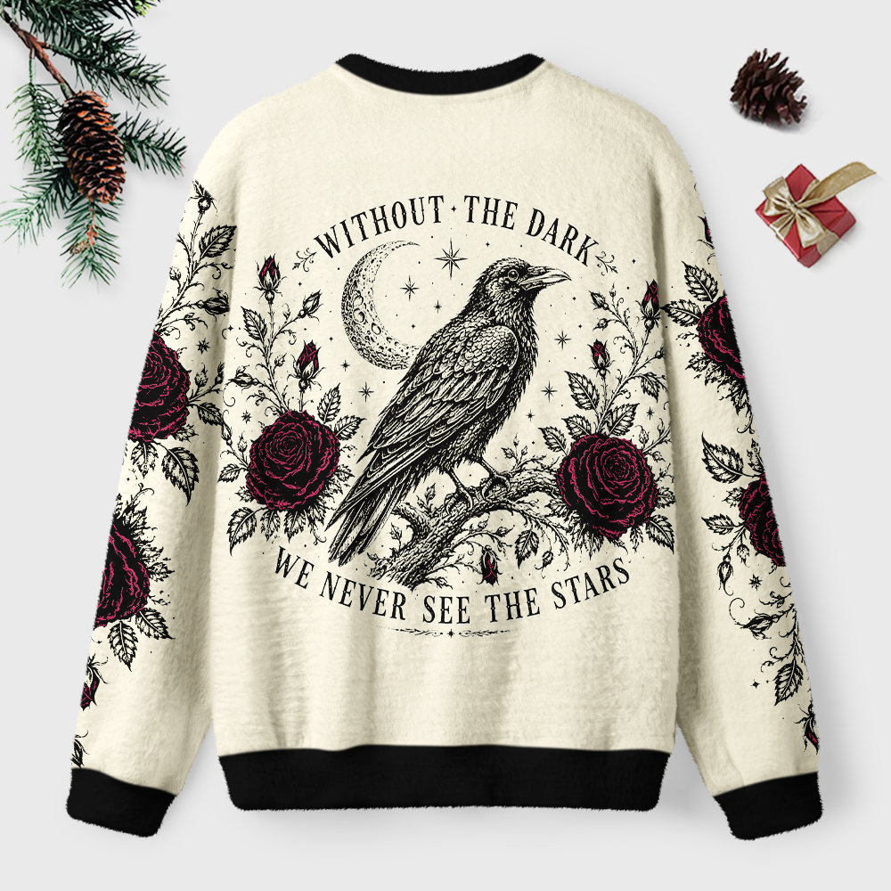 Pagewings Reading Crow Unisex Ugly Light Knit Sweatshirt