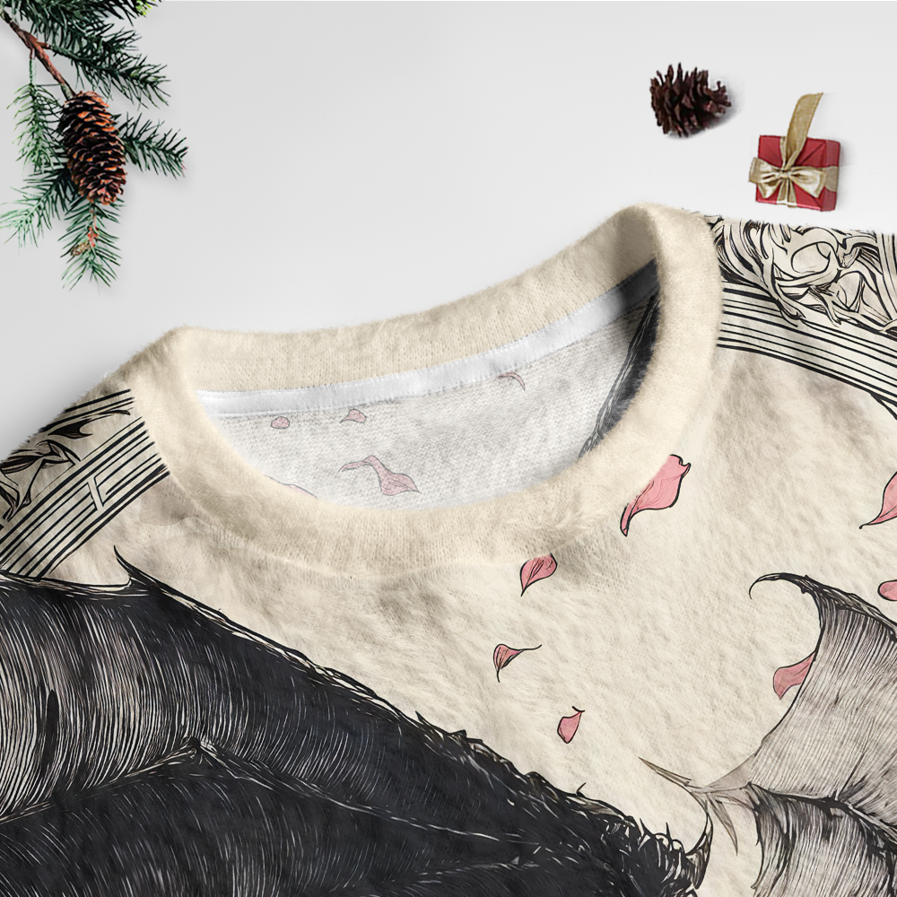 Pagewings Book Dragon Unisex Ugly Light Knit Sweatshirt