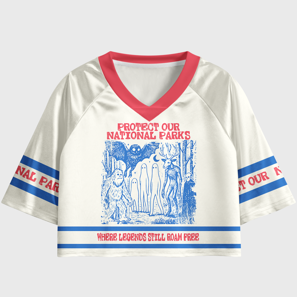 Pagewings Protect Our National Parks Women's Cropped Jersey
