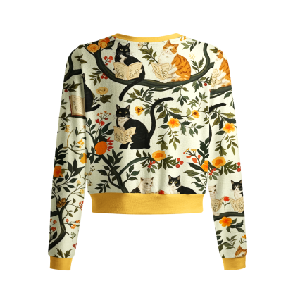 Pagewings Bookish Vibe Crew Neck Cardigan Sweaters