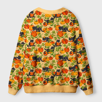 Pagewings Cat Book Lover Light Knit Unisex Cardigan Sweaters
