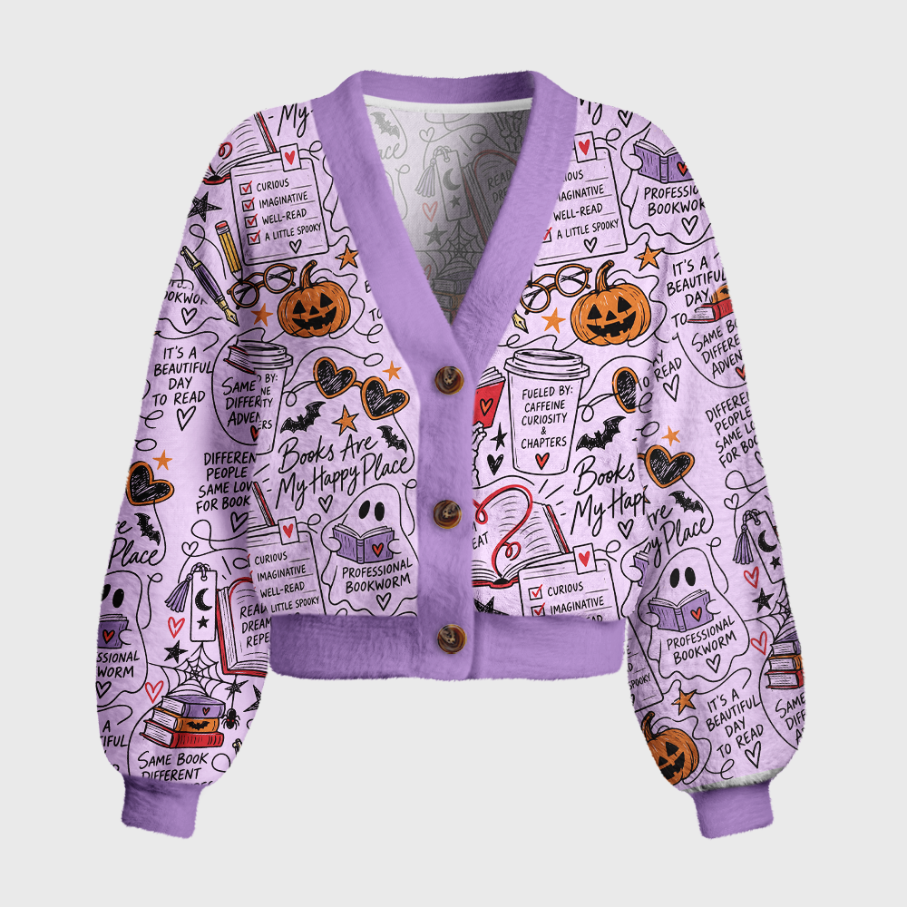 Pagewings Book Lover Women's Cardigan Sweater