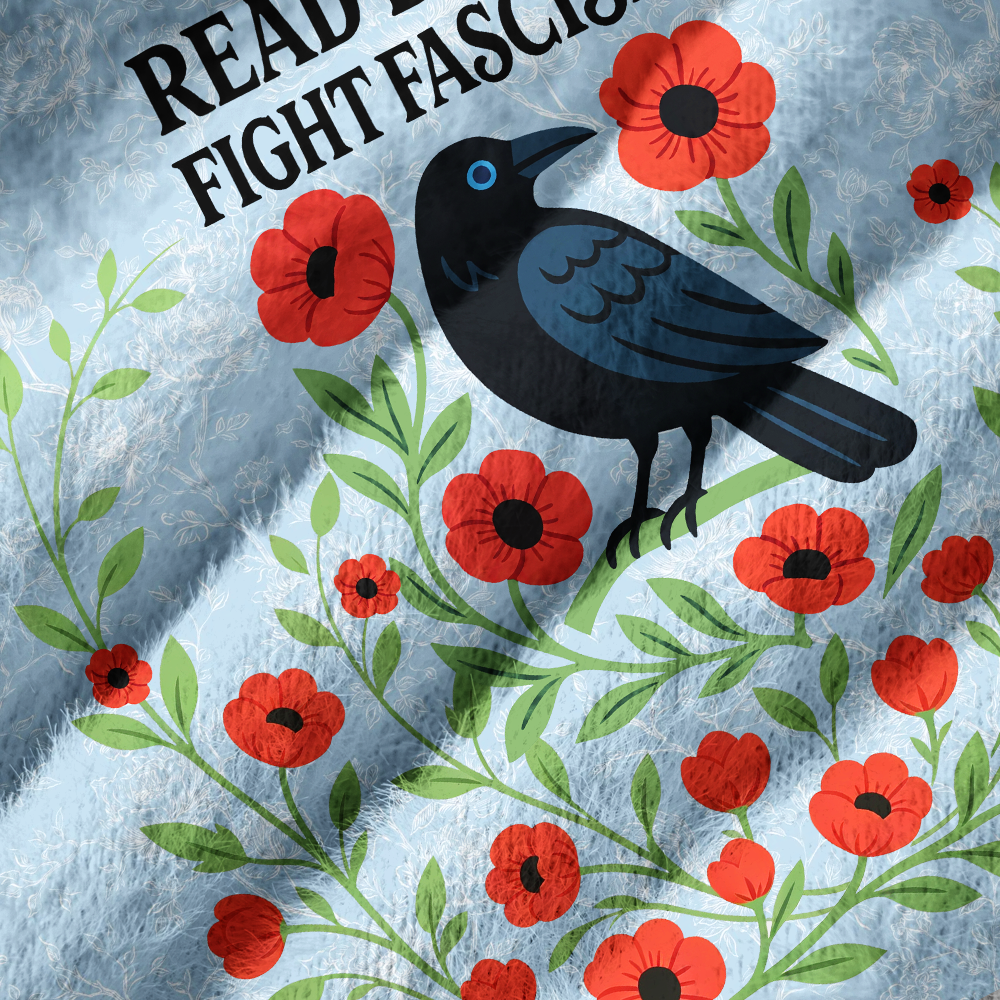 Pagewings Read Books Fight Fascism Off Shoulder Ugly Knit Sweater