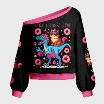 Pagewings Mongo Is Appalled Off Shoulder Ugly Knit Sweater