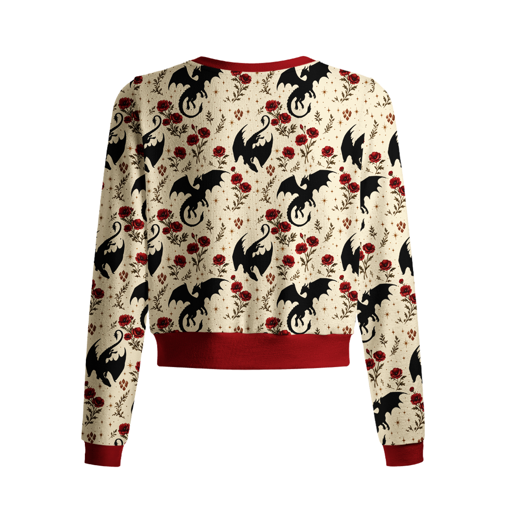 Pagewings Fantasy Bookish Crew Neck Cardigan Sweaters