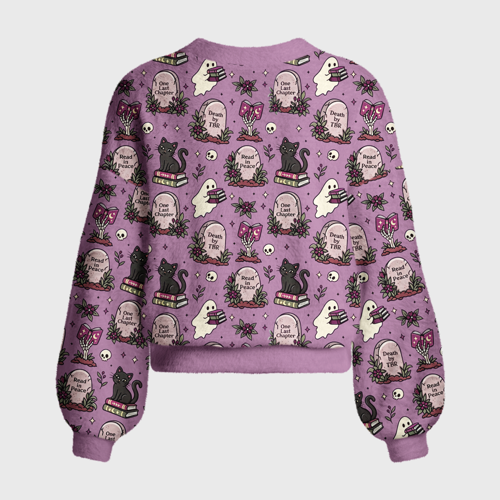 Pagewings Ghosts Love Reading Women's Cardigan Sweater