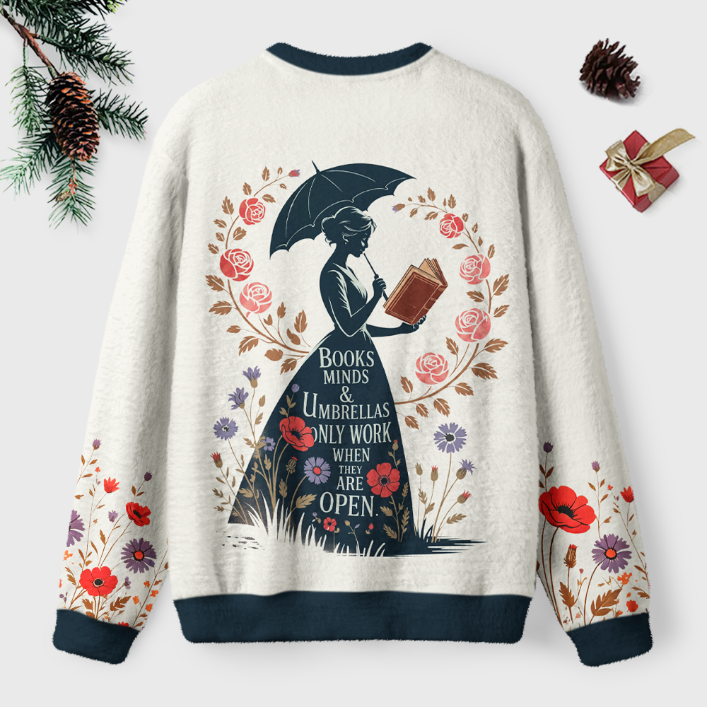 Pagewings Books Minds Unisex Ugly Light Knit Sweatshirt