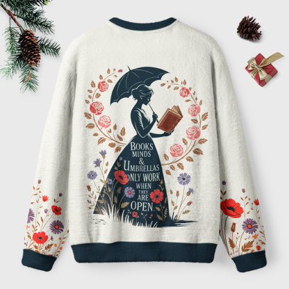 Pagewings Books Minds Unisex Ugly Light Knit Sweatshirt