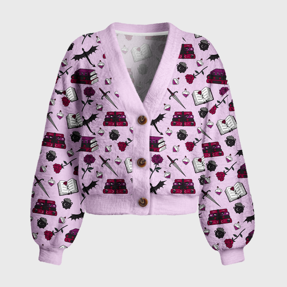 Pagewings Sci Fi Book Lover Women's Cardigan Sweater