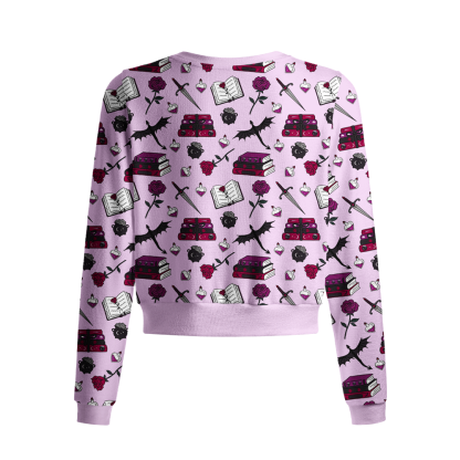 Pagewings Fantasy Bookish Crew Neck Cardigan Sweaters