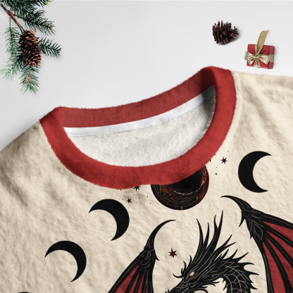 Pagewings Book Dragon Unisex Ugly Light Knit Sweatshirt