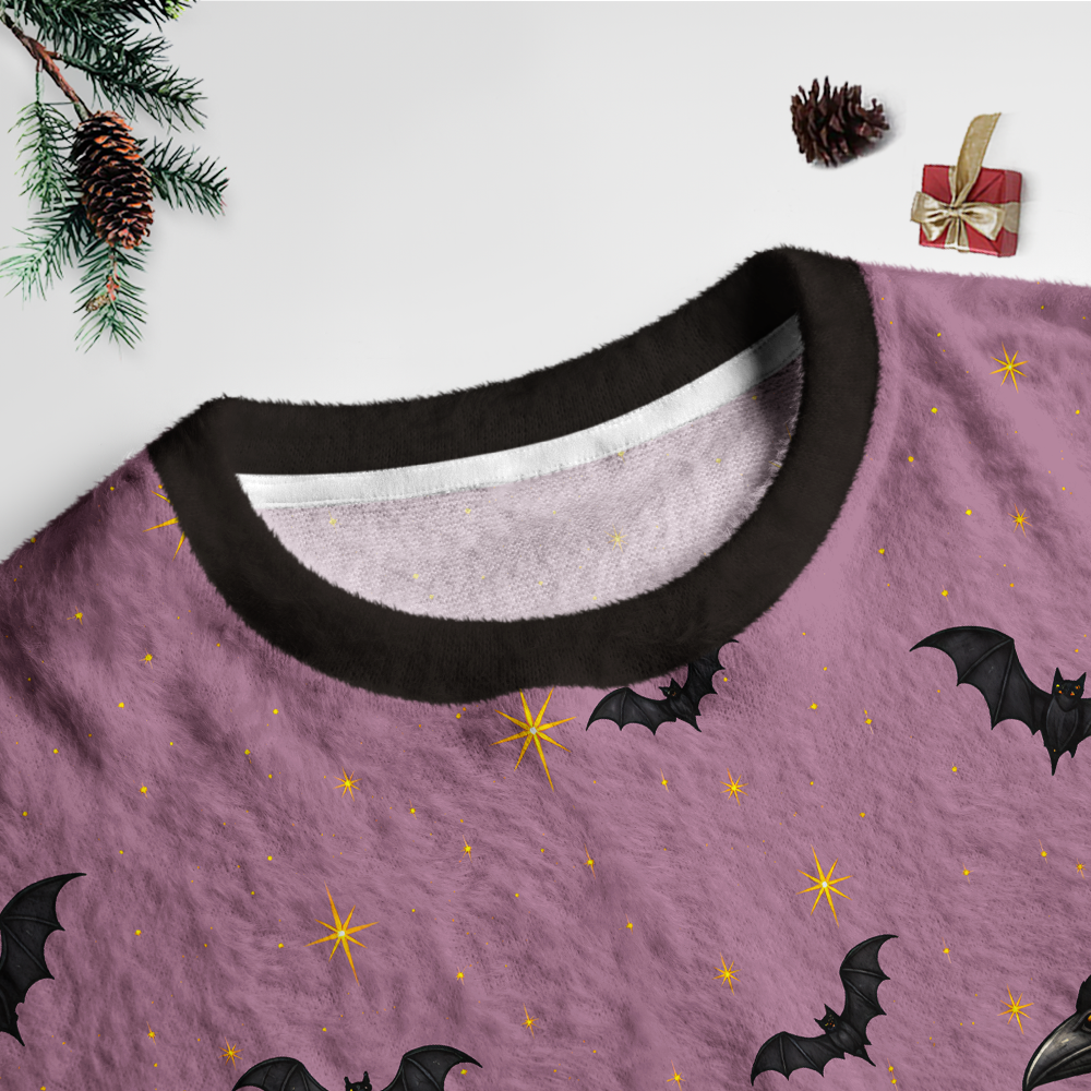 Pagewings Reading Crow Unisex Ugly Light Knit Sweatshirt