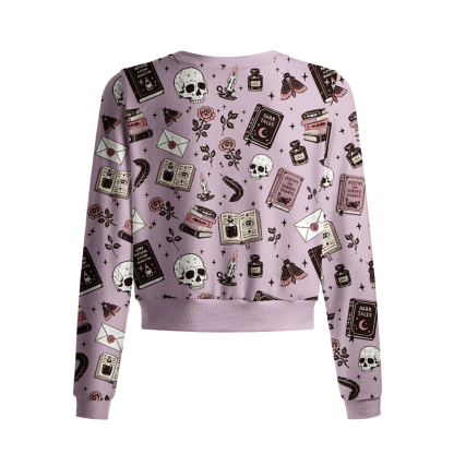 Pagewings Dark Romance Crew Neck Cardigan Sweaters