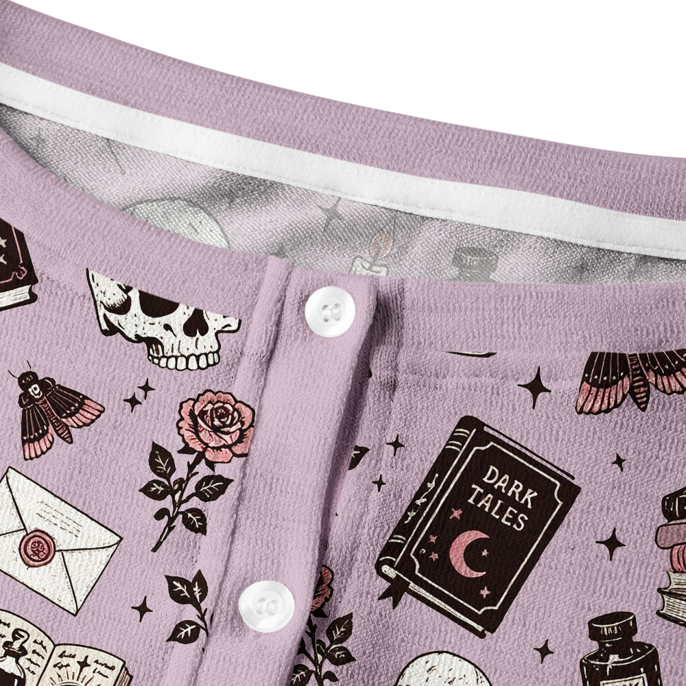 Pagewings Dark Romance Crew Neck Cardigan Sweaters
