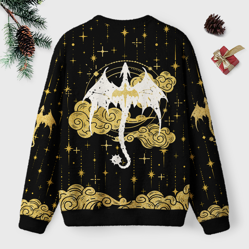 Pagewings Book Dragon Unisex Ugly Light Knit Sweatshirt