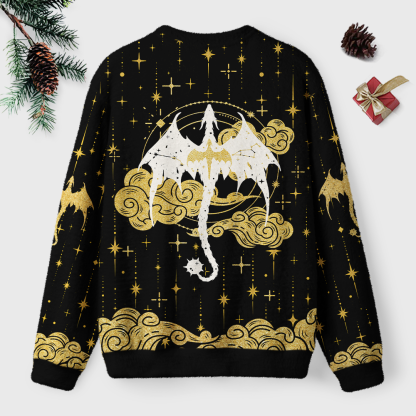 Pagewings Book Dragon Unisex Ugly Light Knit Sweatshirt