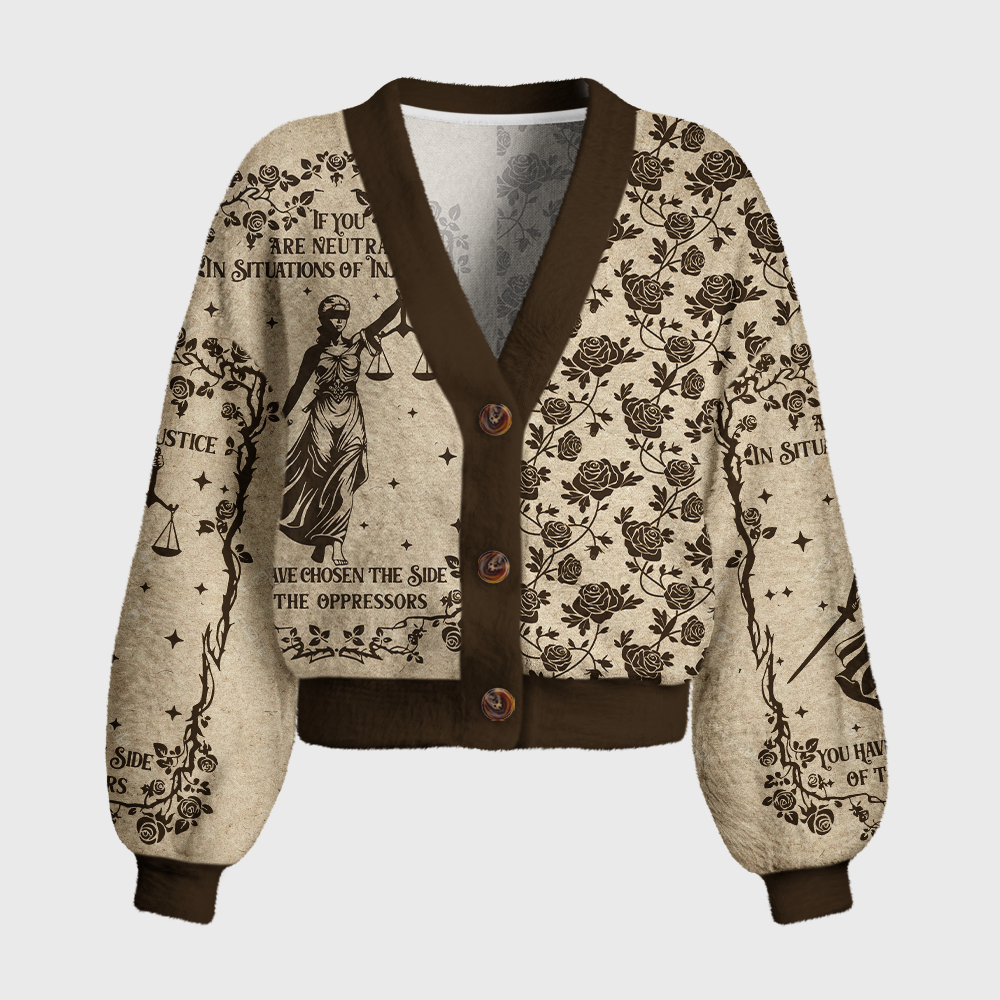 Pagewings Lady Justice Women's Cardigan Sweater
