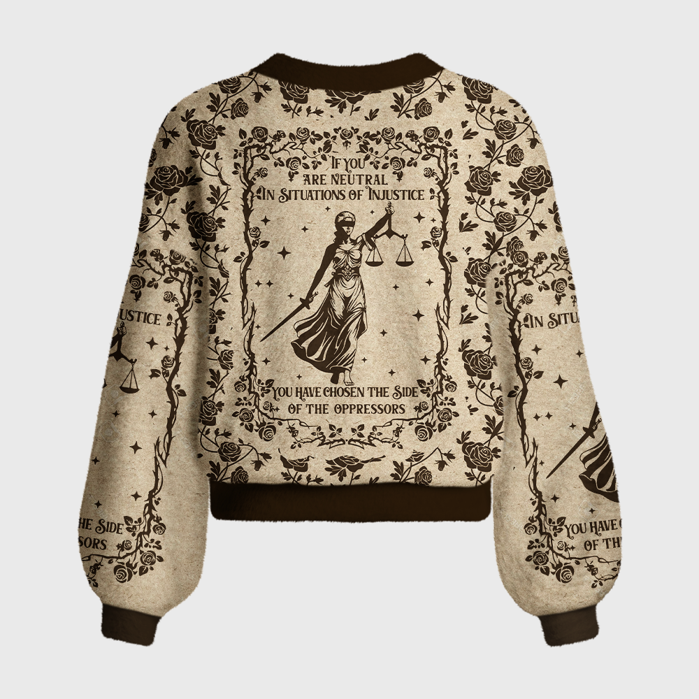 Pagewings Lady Justice Women's Cardigan Sweater