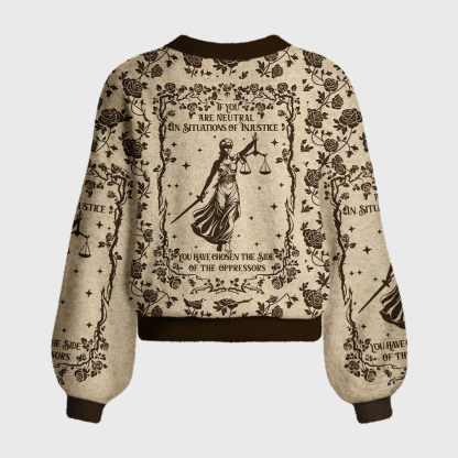 Pagewings Lady Justice Women's Cardigan Sweater