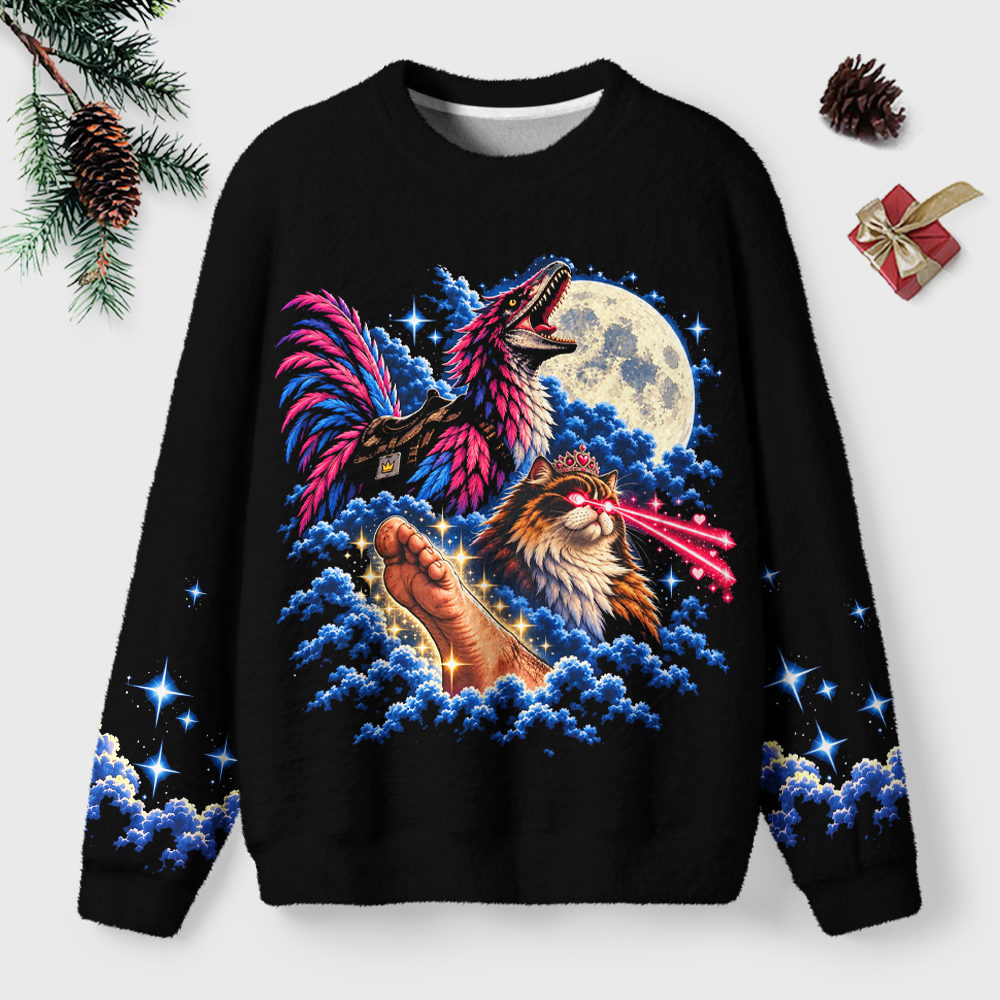 Pagewings Sci Fi Book Lover Unisex Ugly Light Knit Sweatshirt
