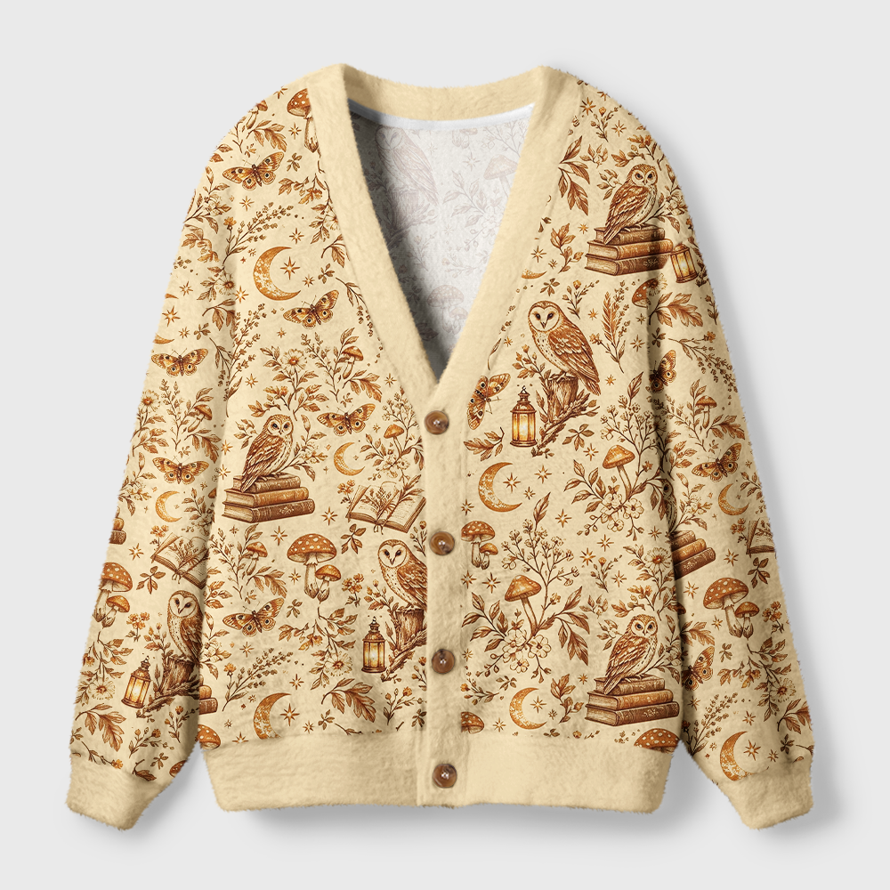 Pagewings Bookish Vibe Light Knit Unisex Cardigan Sweaters