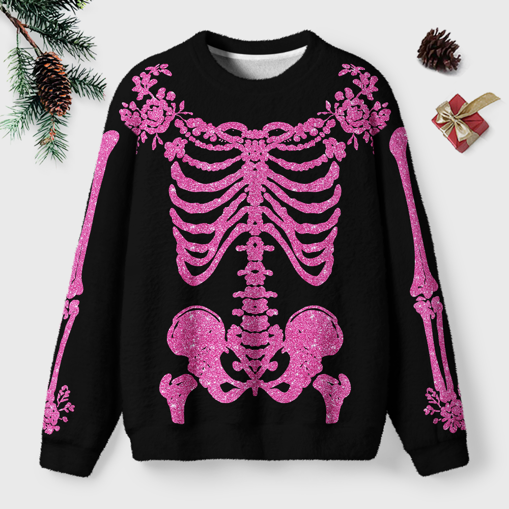 Pagewings Dark Romance Skull Unisex Ugly Light Knit Sweatshirt