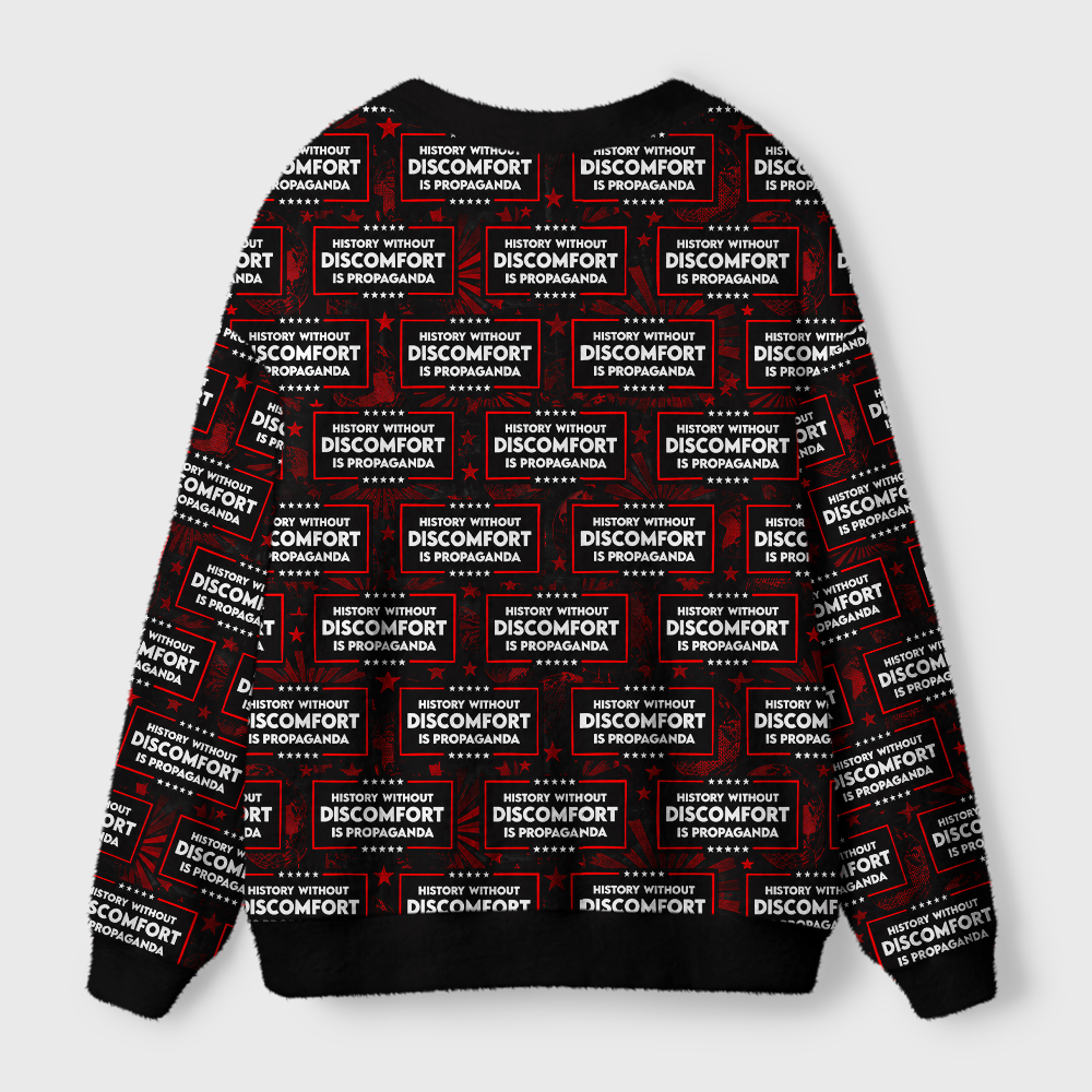 Pagewings History Without Discomfort Is Propaganda Light Knit Unisex Cardigan Sweaters