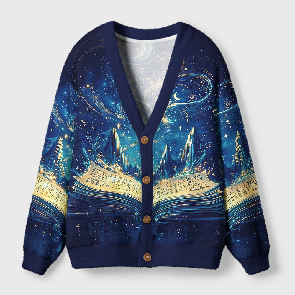 Pagewings Fantasy Bookish Light Knit Unisex Cardigan Sweaters