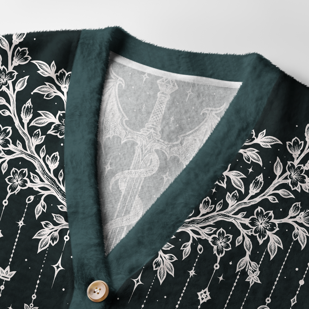Pagewings Book Dragon Light Knit Unisex Cardigan Sweaters