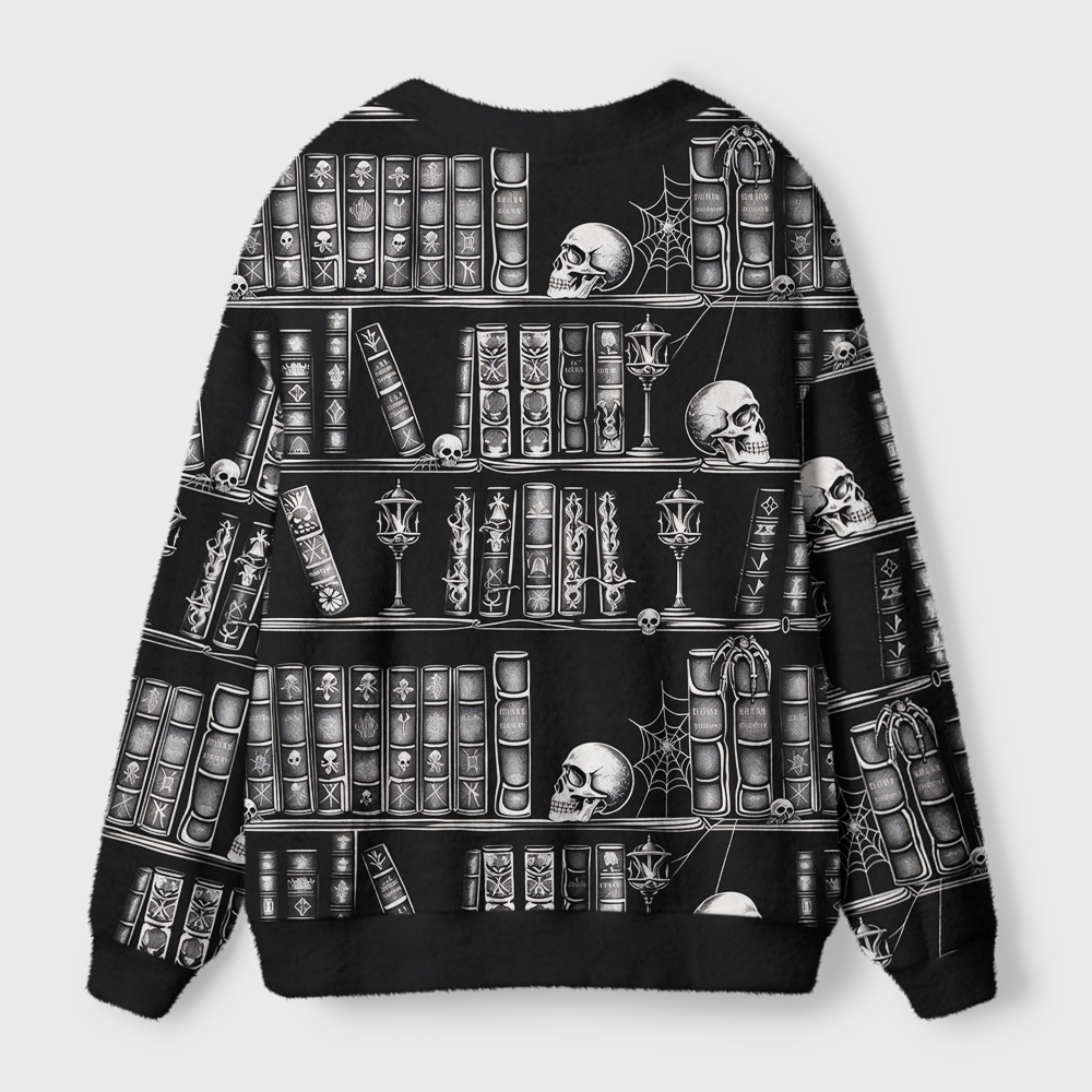 Pagewings Dark Romance Book Lover Light Knit Unisex Cardigan Sweaters