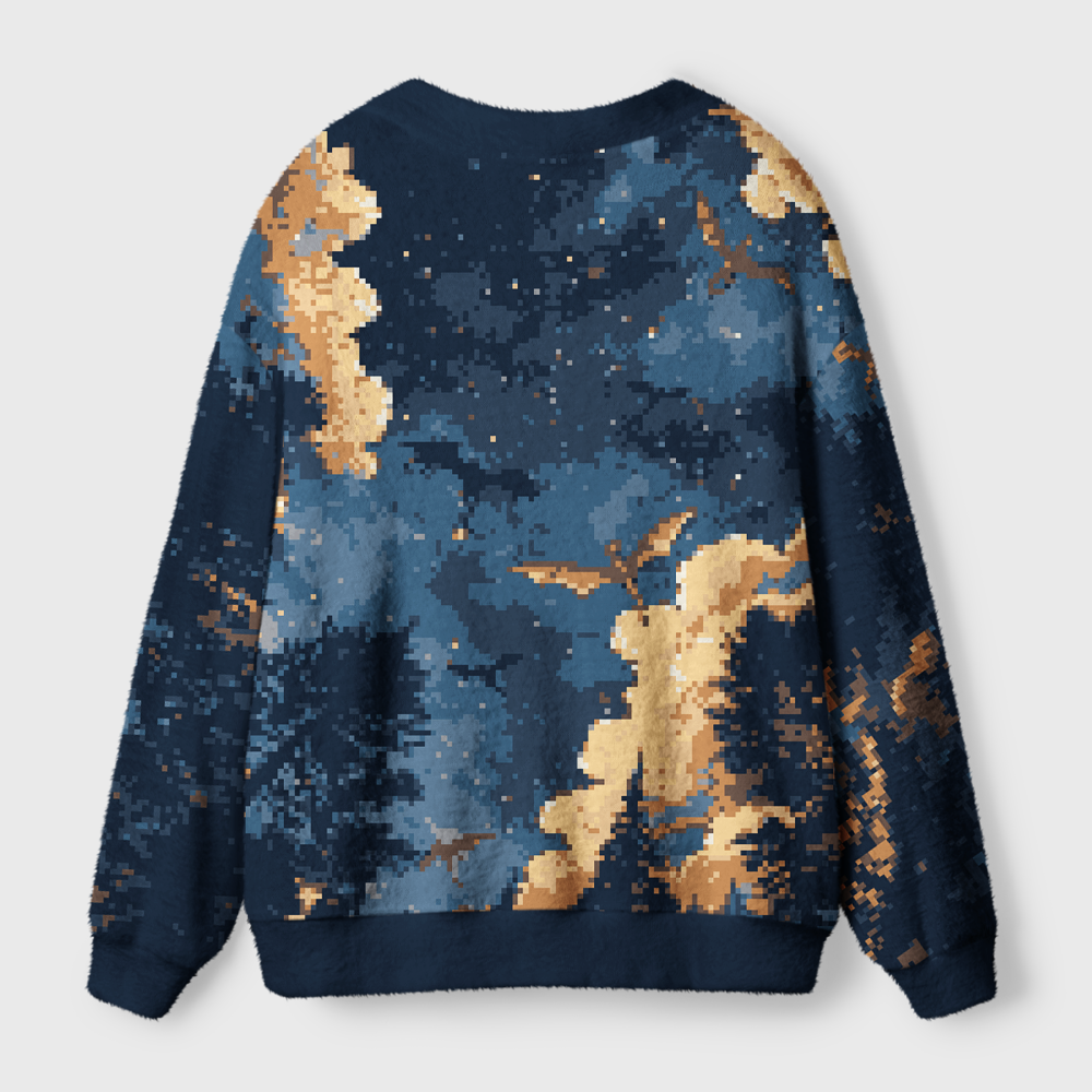 Pagewings Dragons Night Light Knit Unisex Cardigan Sweaters