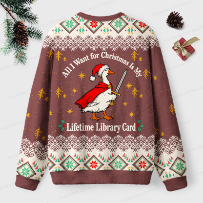 Pagewings Archangel Pigeon in Armor Unisex Ugly Light Knit Sweatshirt