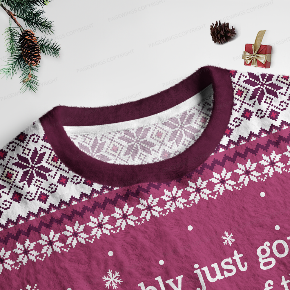 Pagewings Christmas Jingle Song Unisex Ugly Light Knit Sweatshirt